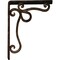 Ekena Millwork Orleans Wrought Iron Bracket, (Single center brace), Antiqued Bronze 1 1/2"W x 7 1/2"D x 10"H BKTM01X07X10SOLABZ - alternate 8